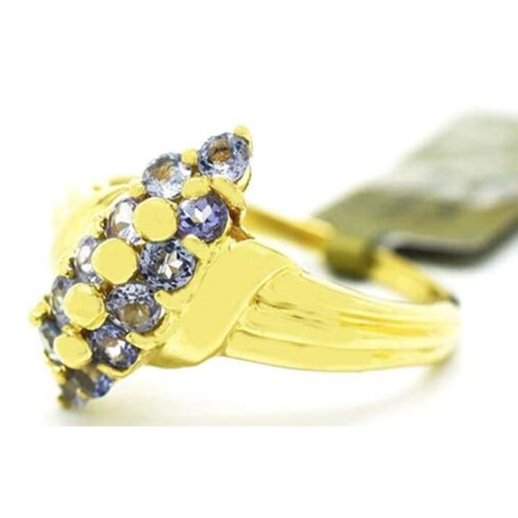 Genuine 0.96 Cts Tanzanite Ring 14k Yellow Gold
